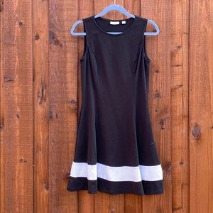 Cotton knit black dress